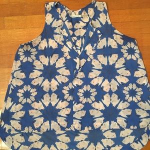 Alice and Olivia wide silk top